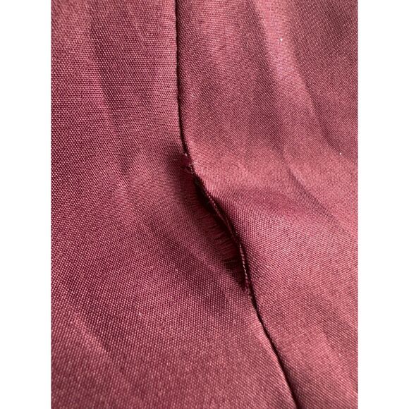 90s Vintage Red Velvet Coat with Faux Fur Trim Elegant Winter Style Girls 14/16 - Picture 7 of 11